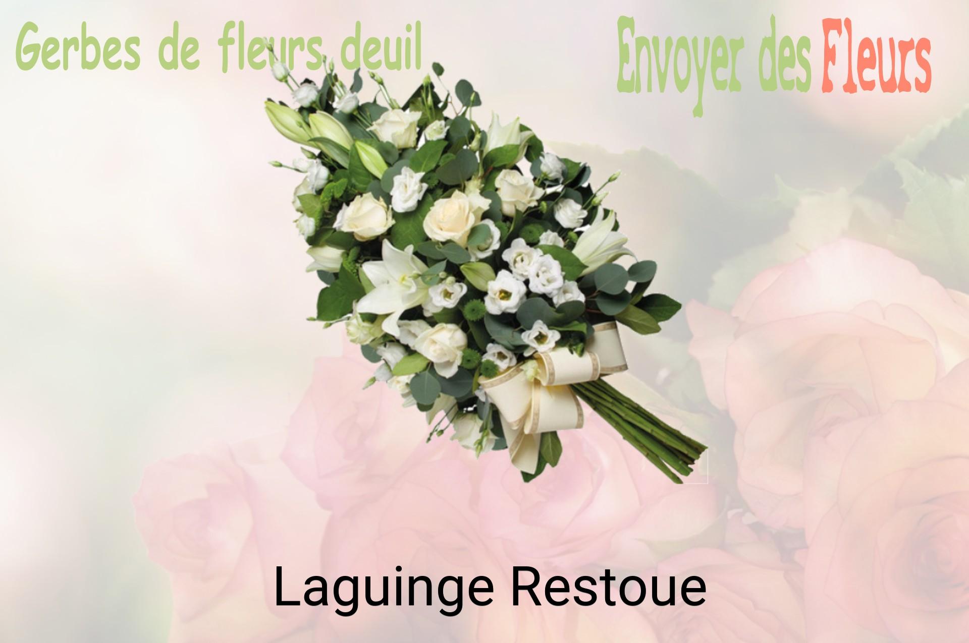 Gerbe de fleurs de deuil livrée à Laguinge-Restoue
